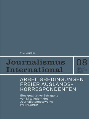 cover image of Arbeitsbedingungen freier Auslandskorrespondenten.